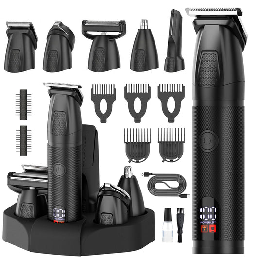 Bomxin Manscape Body & Beard Trimmer for Men,Waterproof,6 in 1 Grooming Kit