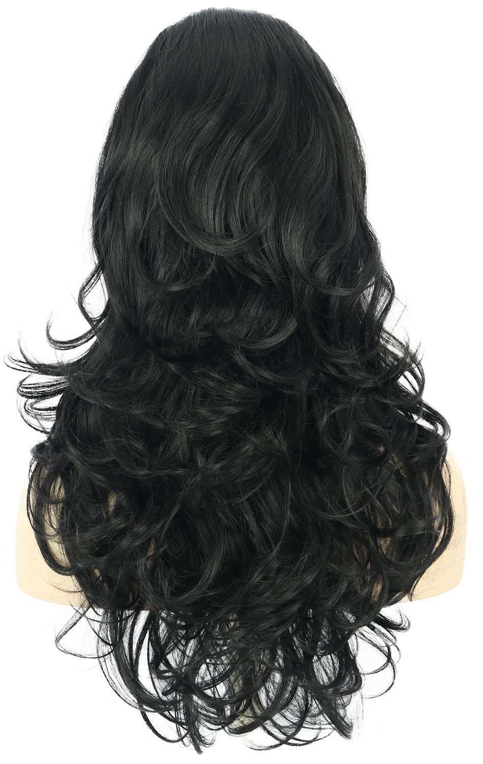 Long Wavy Black Wig for Women - 60s 70s Bouffant Beehive Costume | Perfect for Themed Parties