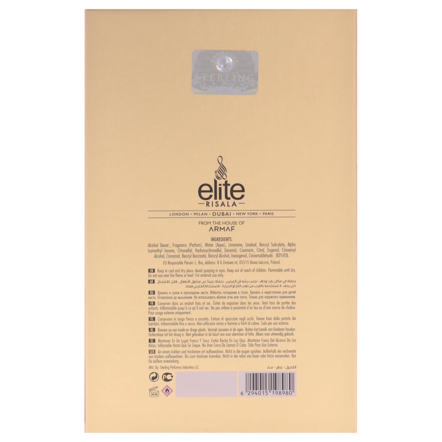 Risala Elite - Khazna Kohinoor for Unisex - 3.4 oz EDP Spray