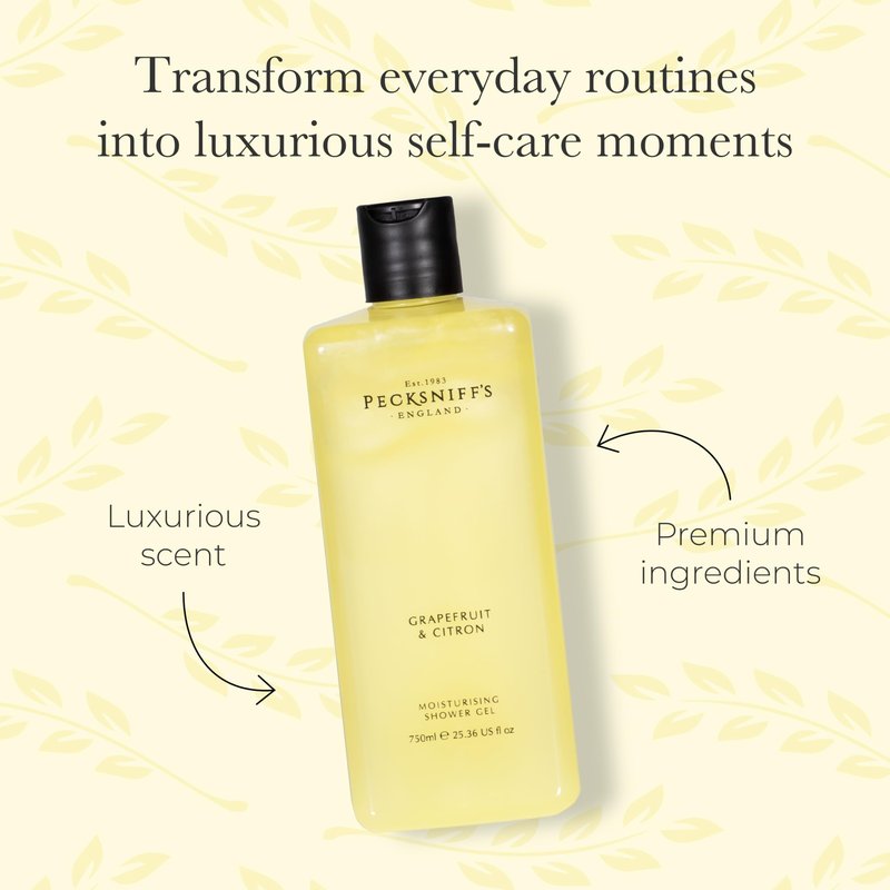 Pecksniff's Grapefruit & Citron Moisturizing Shower Gel | 750ml / 25.36 Fl Oz