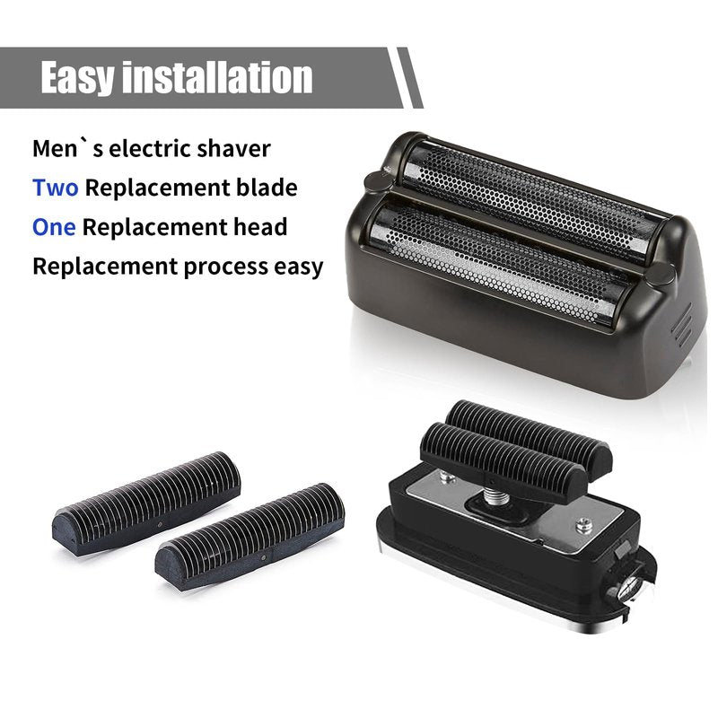 Shaver Replacement Foil and Cutter,Compatible with BaBylissPRO FXONE BlackFX Double Foil Stick Shaver,Black