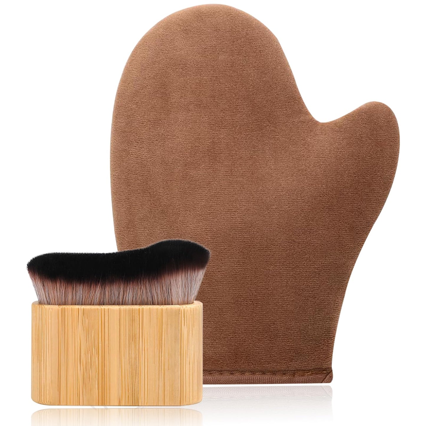 2 in 1 Streak-Free Tanning Mitt Set, Self Tanner Mitt, Tanning Brush