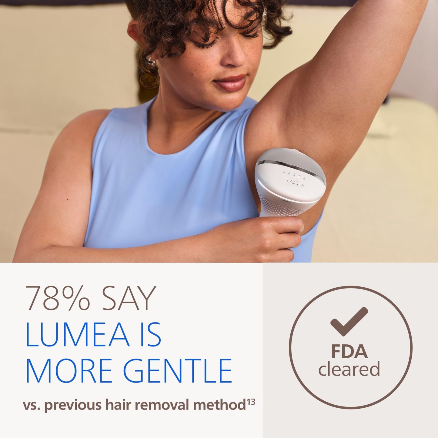 Philips Lumea 7000 Series IPL Hair Removal Device - Permanent Laser Hair Reduction for Women & Men, Easy and Comfortable Use at Home, SenseIQ, Uniquely Curved Attachment for Body, BRI931/03