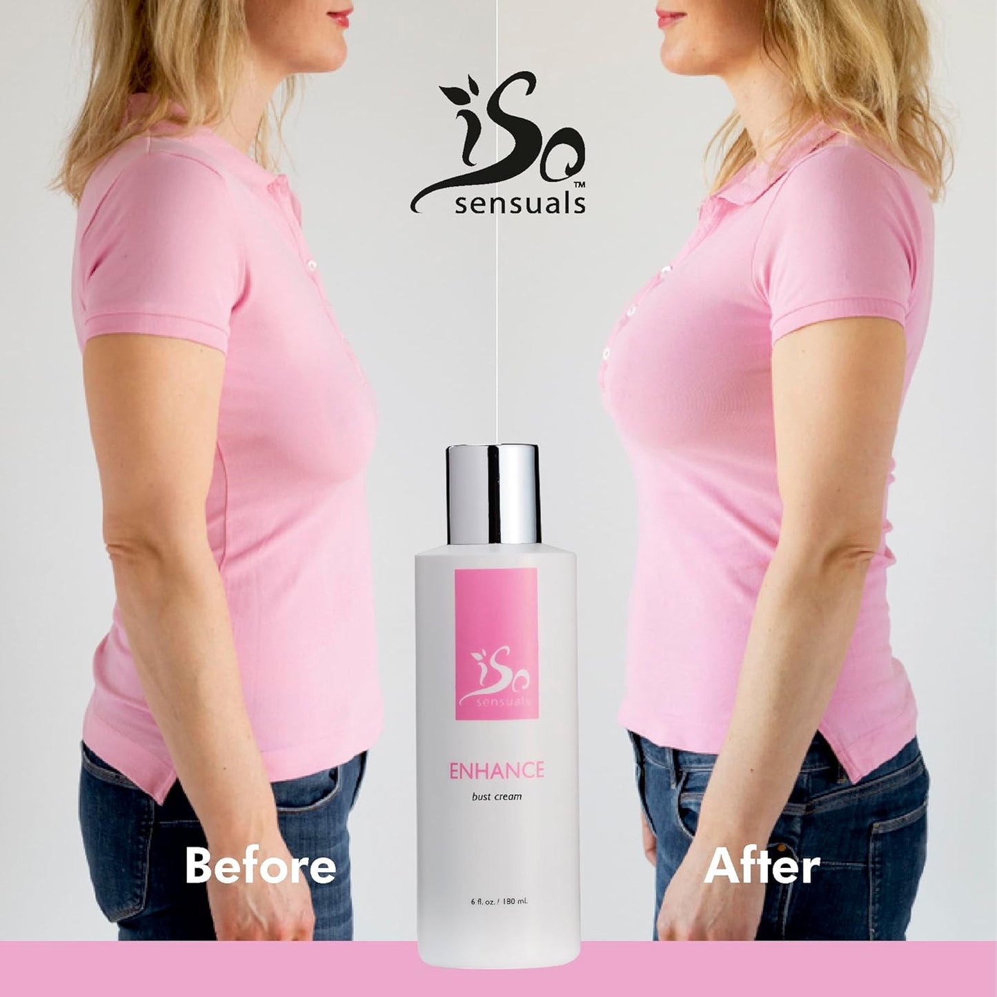 IsoSensuals ENHANCE - Breast Enlargement Cream for Quick Growth | Lifting & Firming - 2 Month Supply