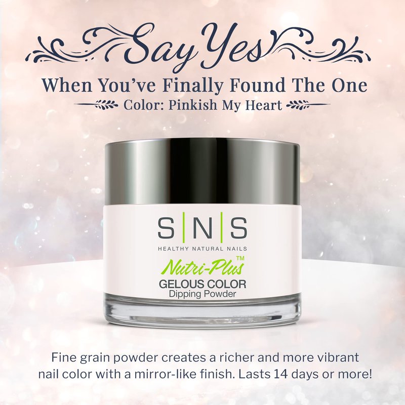 SNS Nail Dip Powder, Gelous Color Dipping Powder - Pinkish My Heart (Natural/Nudes) - Long-Lasting Nail Color & Polish Lasts 14 Days - Odor-Free & No UV Lamp Needed
