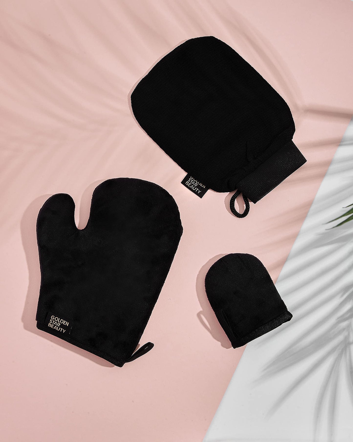 Tanning Mitt Kit – Self Tanner Mitten for Body and Face w/Exfoliation Mitt – Sunless Tanning Mitt Applicator - Double Sided, Washable, Ultra Soft Tanning Gloves for Tan with No Streaks