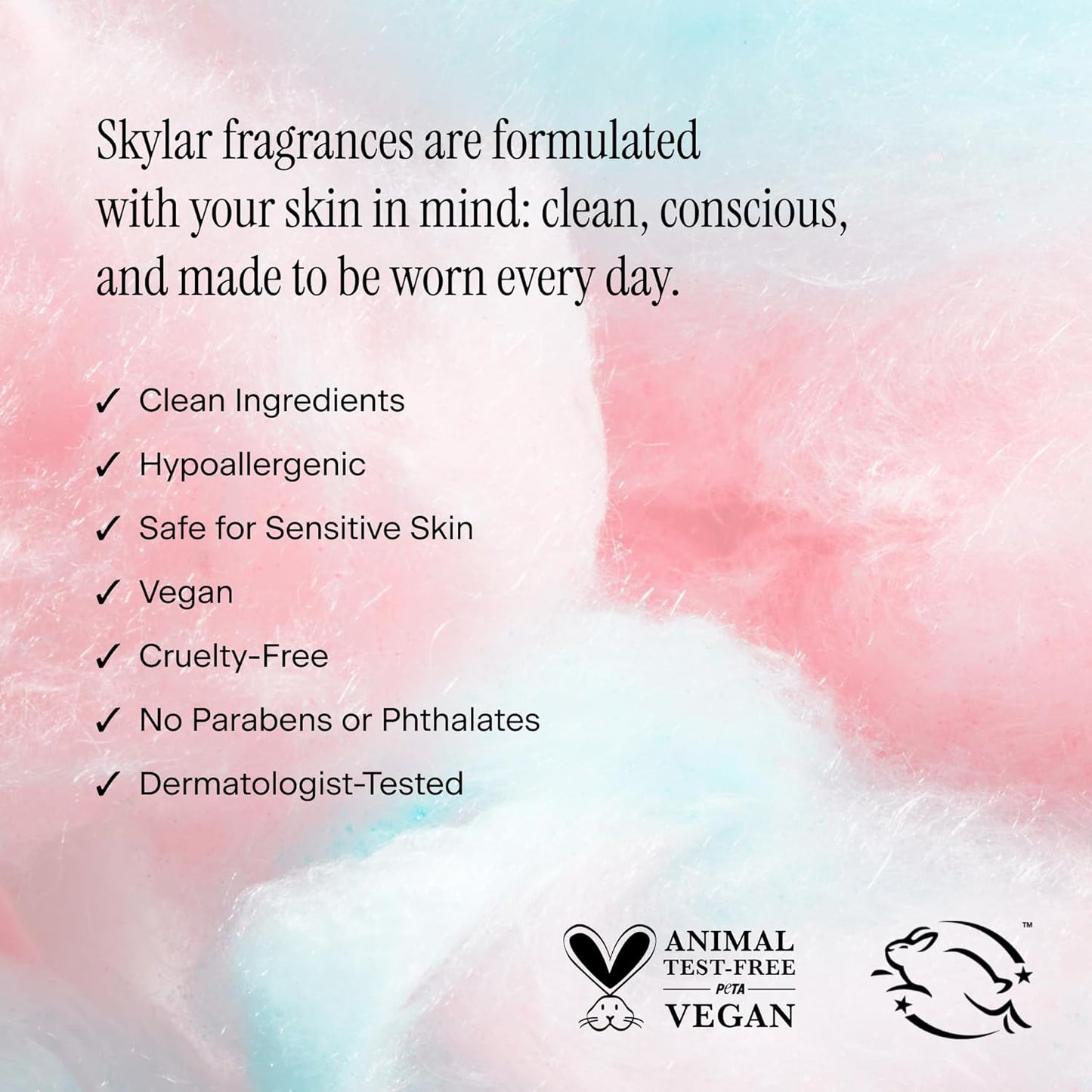 Skylar Hair Perfume & Body Mist | Sweet Cotton Candy & Vanilla Coconut | Hypoallergenic, Vegan, 80mL