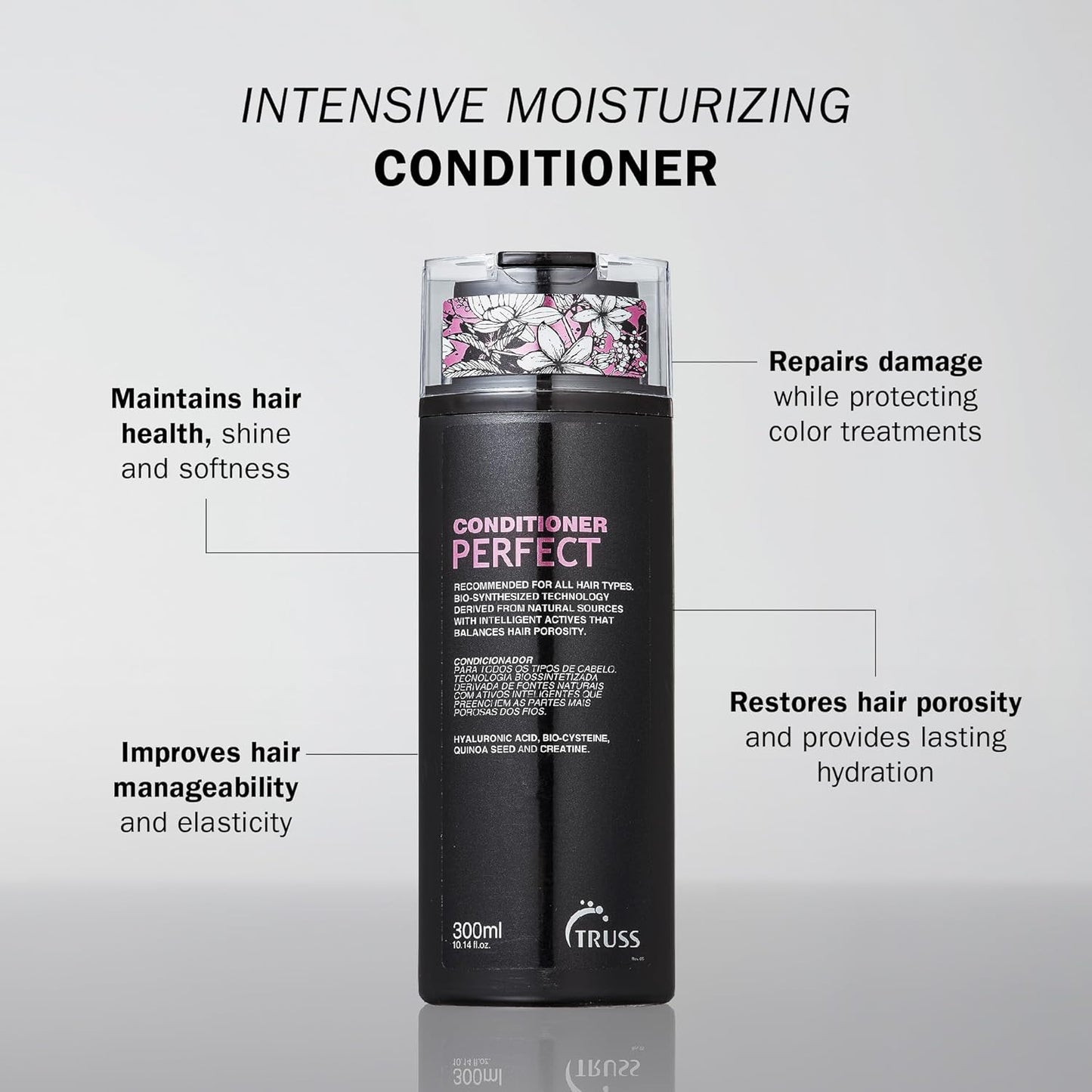 Truss Perfect Hair Conditioner - Porosity-Balancing Formula for Healthy Growth & Silky Texture | 10.14 Fl Oz
