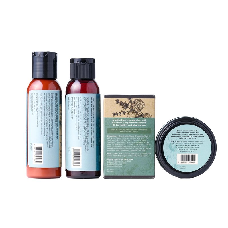 Bali Soap Tropical Vibes Gift Set - 5-Piece Travel Size Body Care Kit with Natural Ingredients for Men & Women