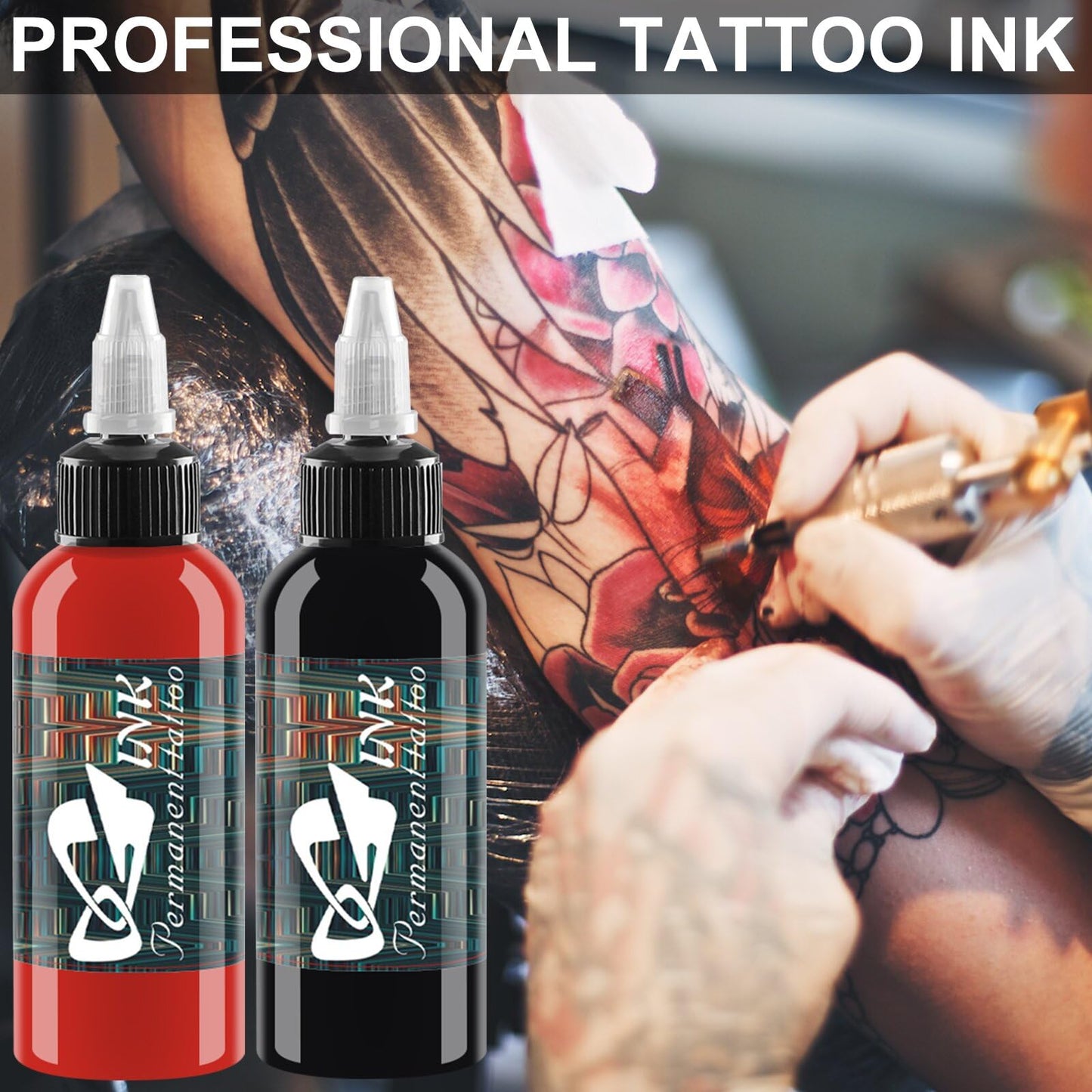 BAODELI Tattoo Ink Set Professional - 14 Colors 1oz (30ml) Vegan-Friendly Pigment Ink Supplies,Tattoo Inks Vegan TI4002-30-14