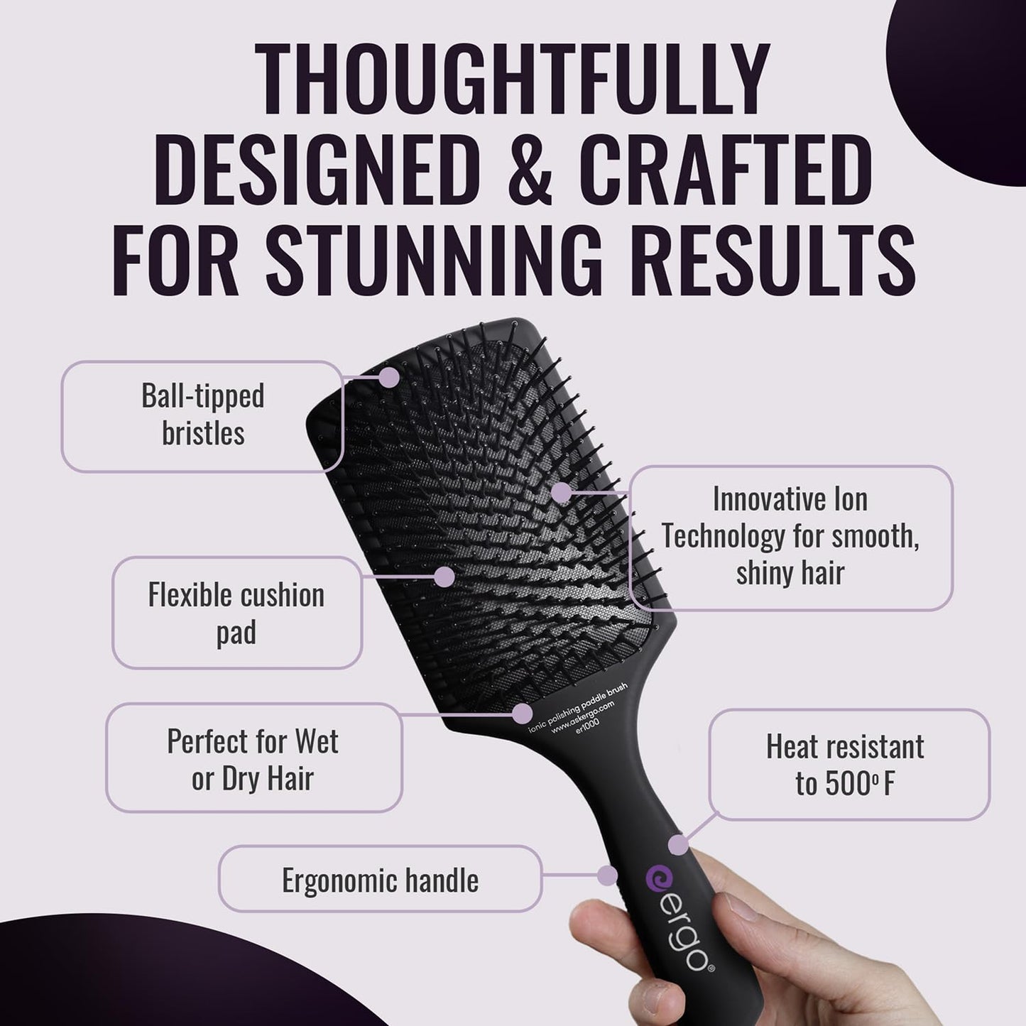 ERGO Professional Ionic Polishing Paddle Brush