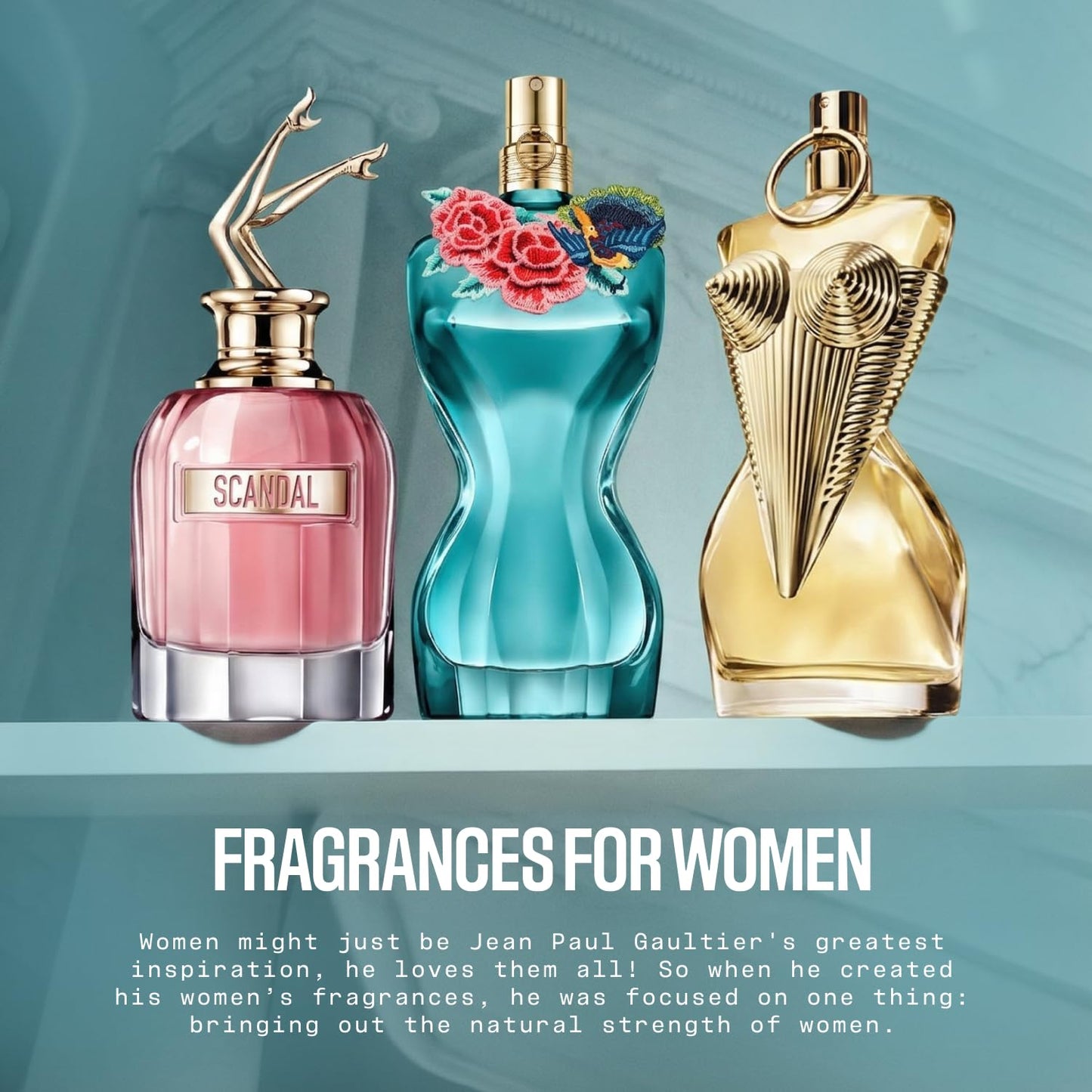Jean Paul Gaultier La Belle Paradise Garden Eau de Parfum for Women - Long Lasting Floral Amber Women's Perfume with Blue Water Lily, Iris & Vanilla - Designer Fragrance Spray, 1.7 oz