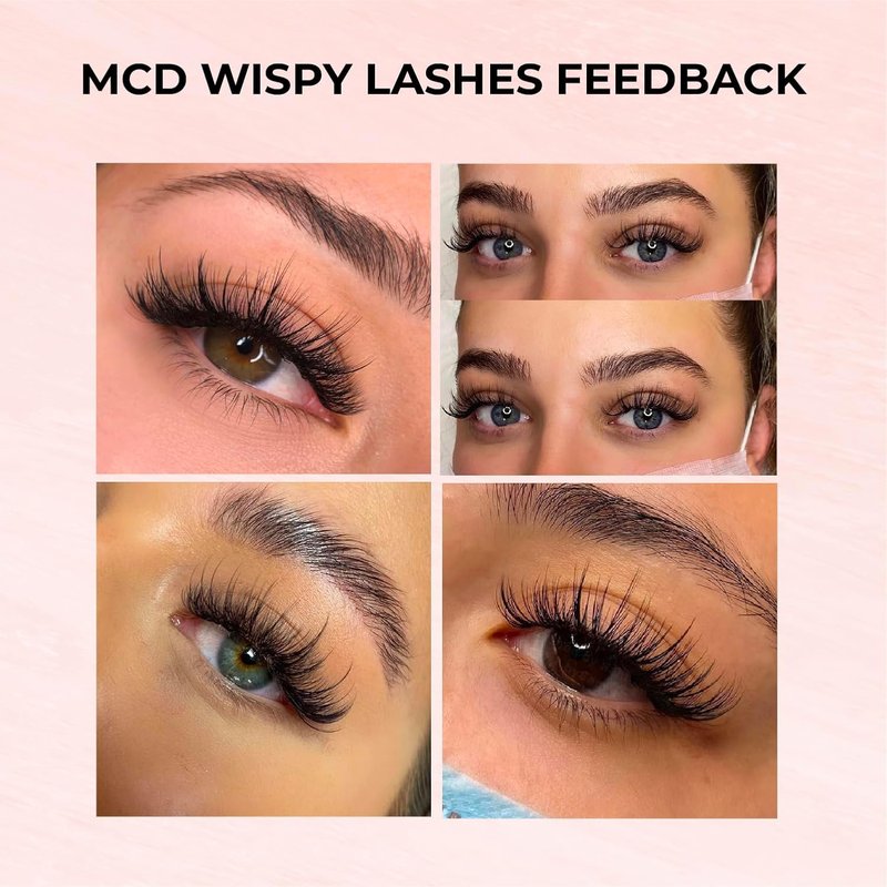 Promade Wispy Lash Extensions - Volume Lashes 0.05-0.07 Thickness | C/D/CC Curl, 8-18mm Loose Fans