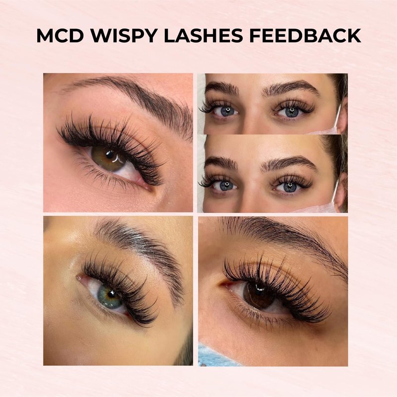 MDC LASHES 1000fans Promade Wispy Lash Extension Volume Lashes 0.05-0.07 Thickness, C/D/CC Curl, 8-18mm Loose Fans False Eyelashes 5D 7D 9D for Fluffy Eyelash Cluster (7D-0.07-C 10mm)