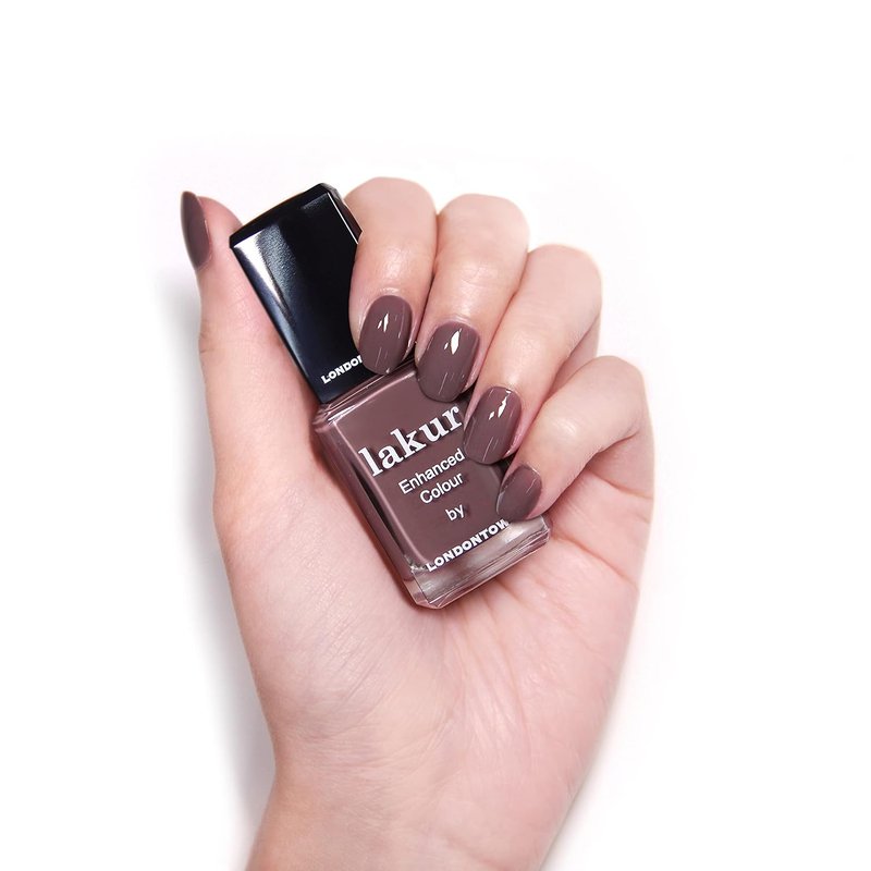 LONDONTOWN Lakur Nail Polish - Long-Lasting Nude & Brown Shades | 21+ Free Non-Toxic Vegan Formula, 0.4 Fl Oz