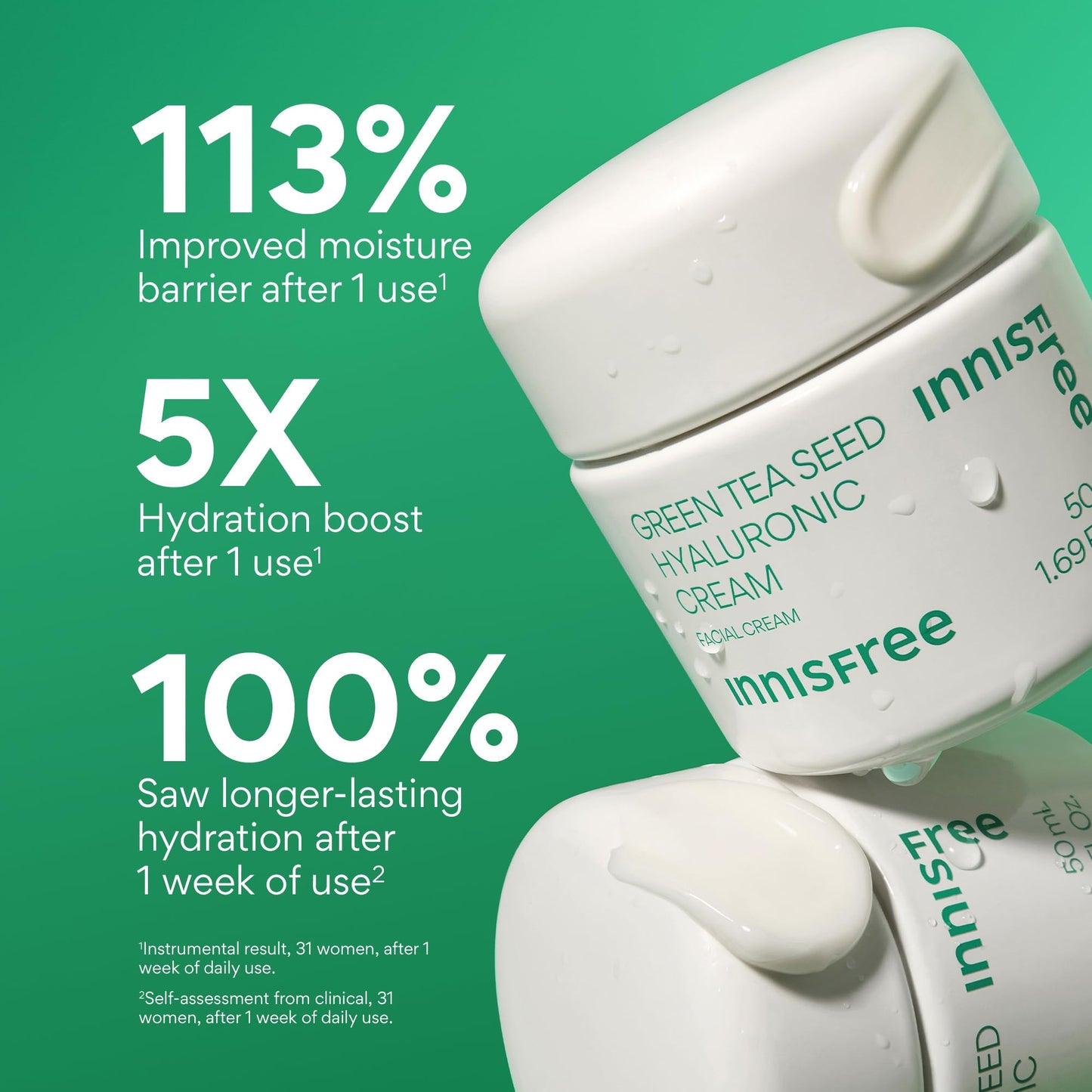 innisfree Green Tea Double Cleanse + Hydrate Trio | Korean Skincare Set with Hydrating Cleansing Oil, Face Wash, and Moisturizer | Gentle Lather | Sulfate-Free | Available in Gift Sets