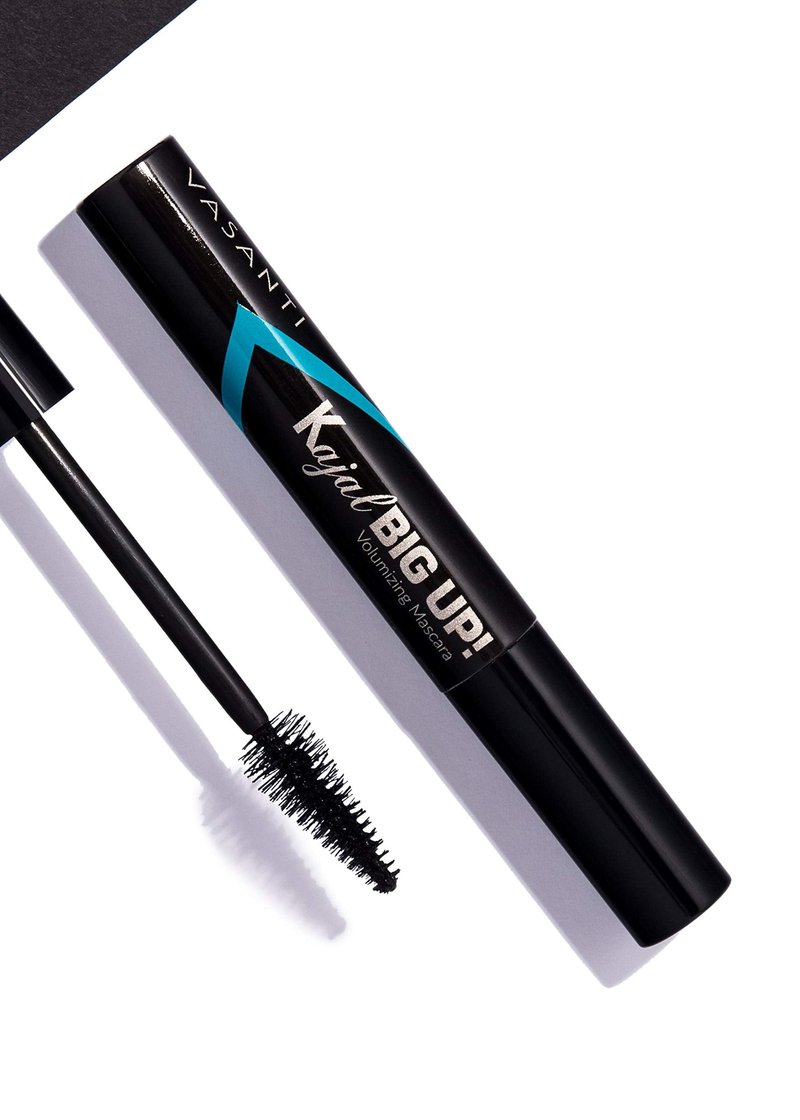 VASANTI Kajal Big Up, Volumizing Mascara (Black) - Long Lasting, Water resistant, Sumdge proof, Intense Volume, Safe for Sensitive Eyes, Non Clumping, Kohl Free, Eye Mascara