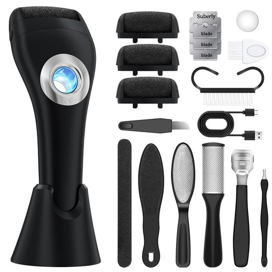 Electric Feet Callus Removers Rechargeable, Portable Electronic Foot File Pedicure Tools,Foot Callus Rmover,3 Speeds with Holder, Professional Pedi Feet Care Perfect for Dead,Hard Cracked Dry Skin
