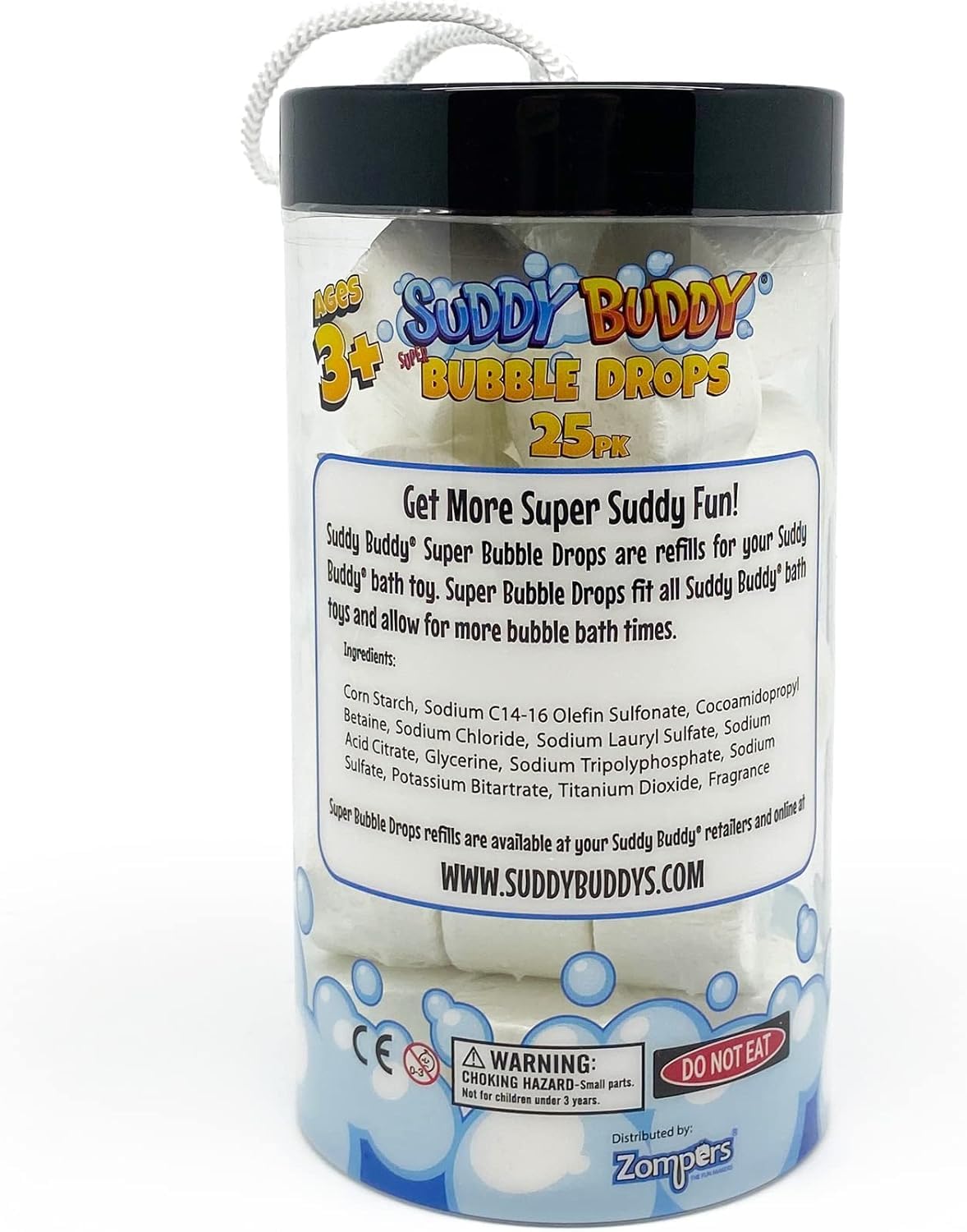 Suddy Buddy® Super Bubble Drop Refills | Fun & Easy Bath Bubbler for Kids Bubble Bath Toys 3+ | Non-Toxic, Hypoallergenic | 25 Count, Long-Lasting Fun