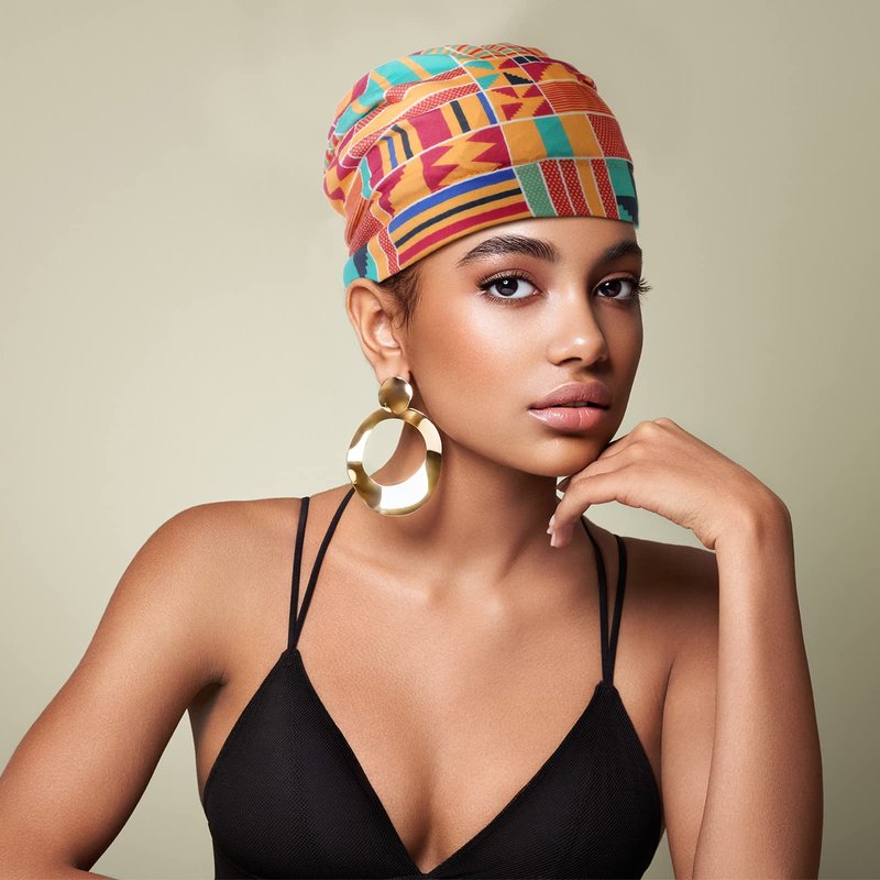16 Pcs Satin Lined Sleep Cap African Silk Bonnet Beanie Double Layer Style Silk Hair Wrap Cover for Women (Stylish Style)