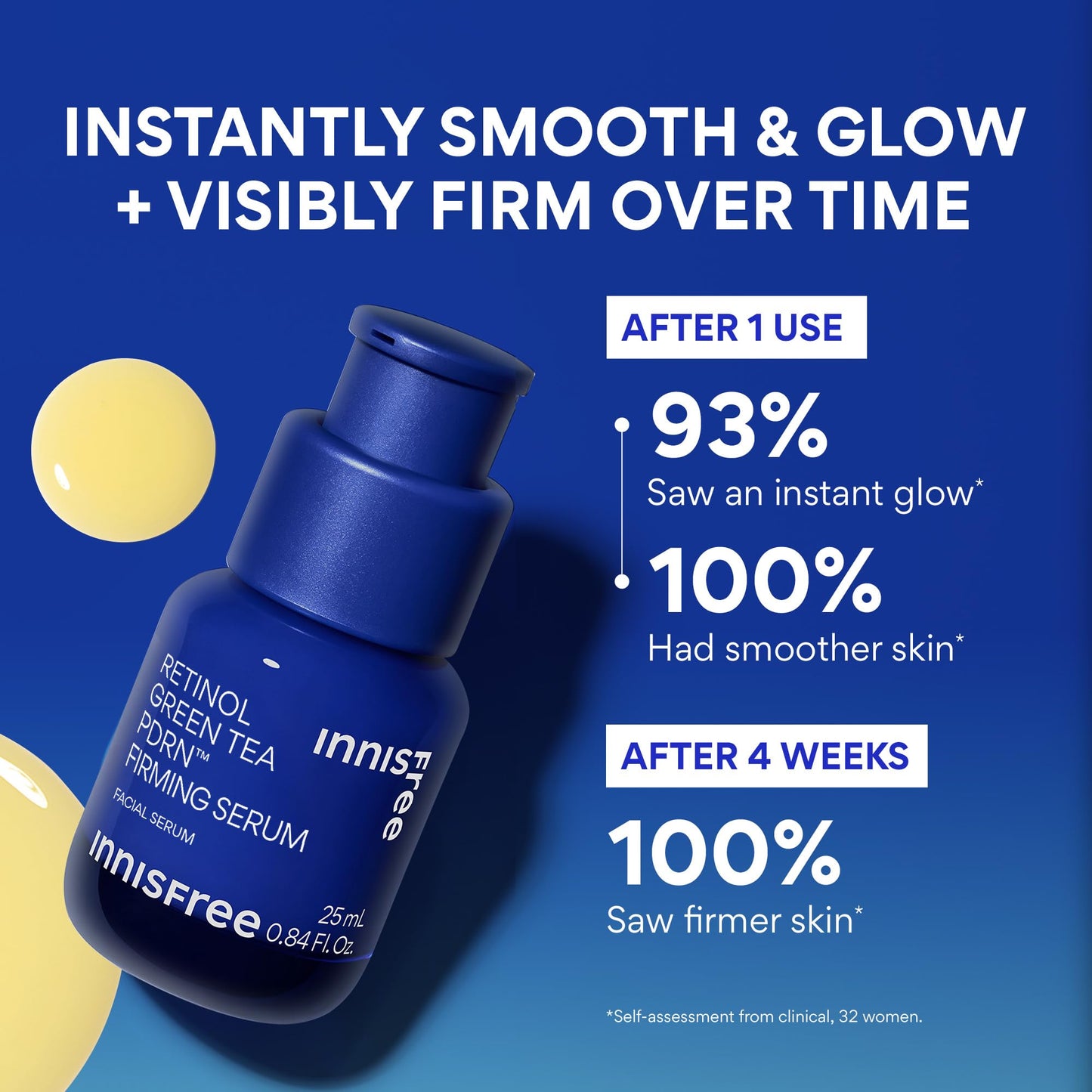 innisfree Green Tea PDRN Serum Jumbo | Korean Skincare with Retinol and Hyaluronic Acid for Hydrating, Anti‑Aging Care and Wrinkles | Suitable for Acne‑Prone and Sensitive Skin | Available in Gift Set