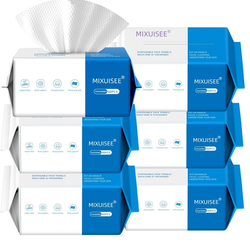 MIXUISEE-thick and soft Face Towels.Disposable face towel.100% Cotton facial cloths.Super thick 130%. Suitable for makeup removal and cleansing.and applicable to sensitive skin.(360 pieces)