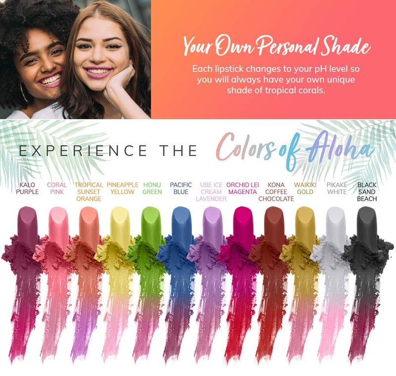 Color Changing Aloe Vera Lipstick Set - Pack of 12 | Made in USA - Vibrant Shades