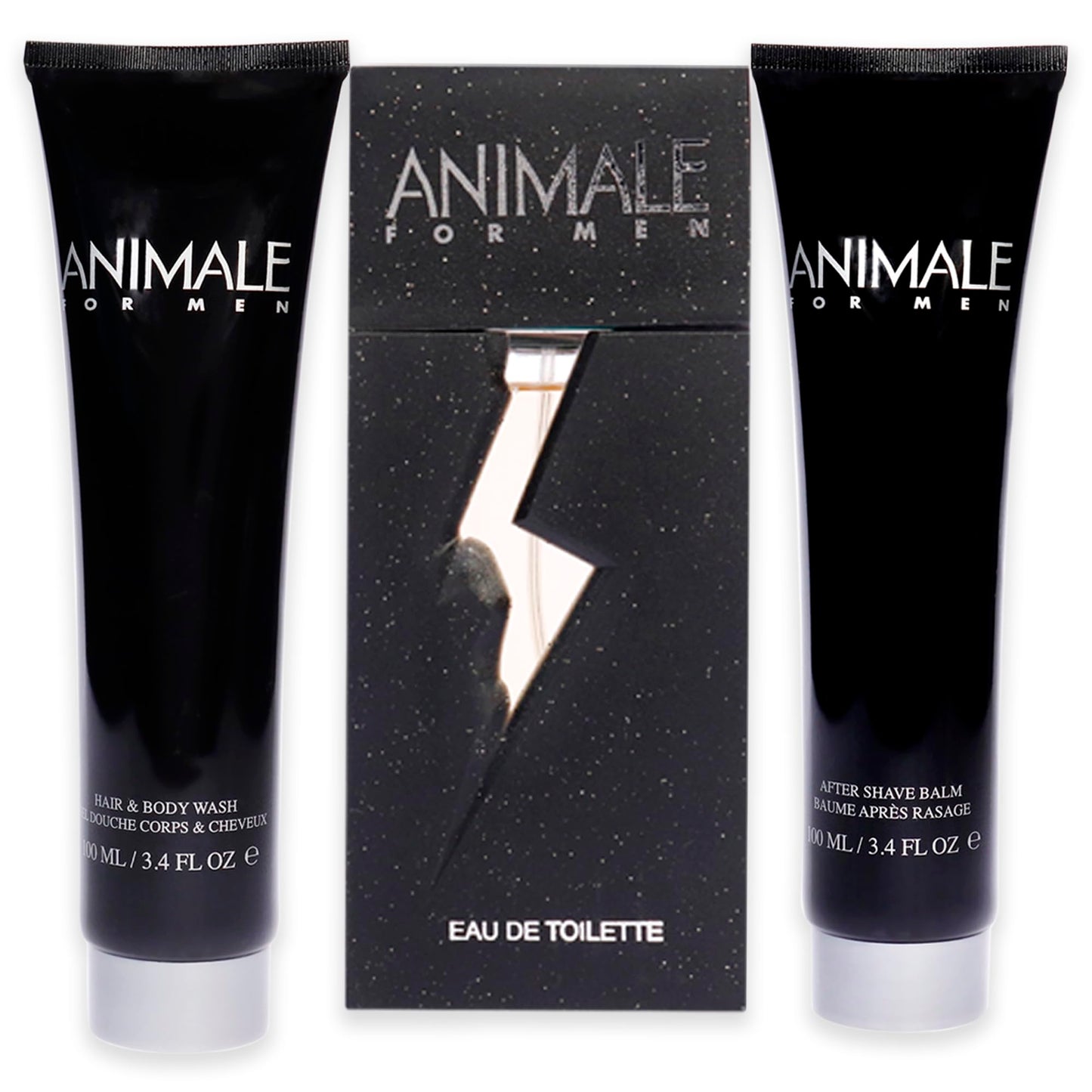 Animale By Animale Parfums For Men. Set-edt Spray 3.3 oz & Aftershave Balm 3.4 oz & Body Wash 3.4 oz