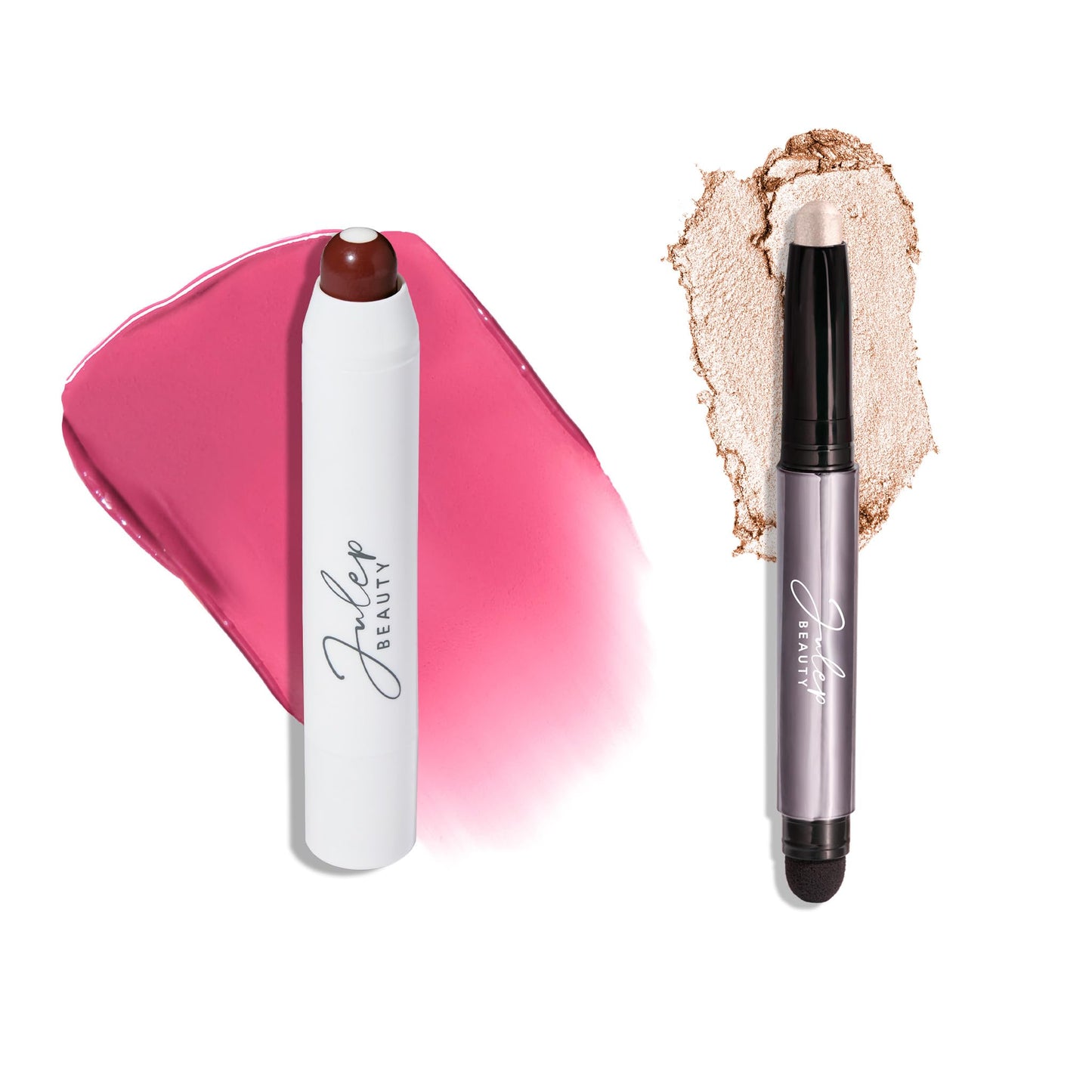 Julep Eyeshadow 101 Crème to Powder Waterproof Eyeshadow Stick, Pearl Shimmer Julep It's Balm: Tinted Lip Balm + Buildable Lip Color -Sweet Sangria