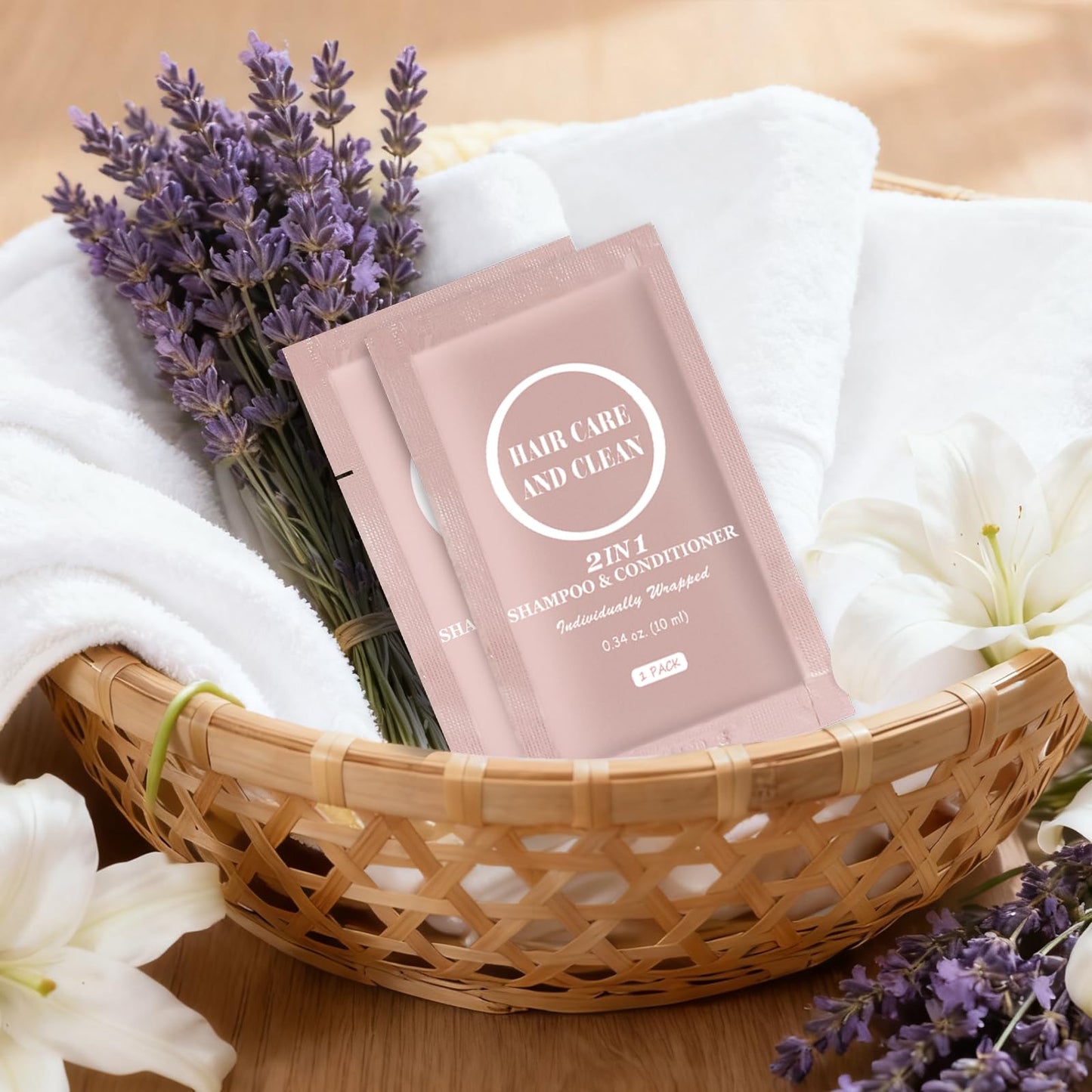 Travel Shampoo & Conditioner, 2 in 1 Shampoo Set Bulk, Mini Size Small Men Women Essential Cleansing Toiletries Amenities for Hotel, Shelter/Homeless/Nursing Home/Charity 0.34 Fl Oz(Pack of 100）