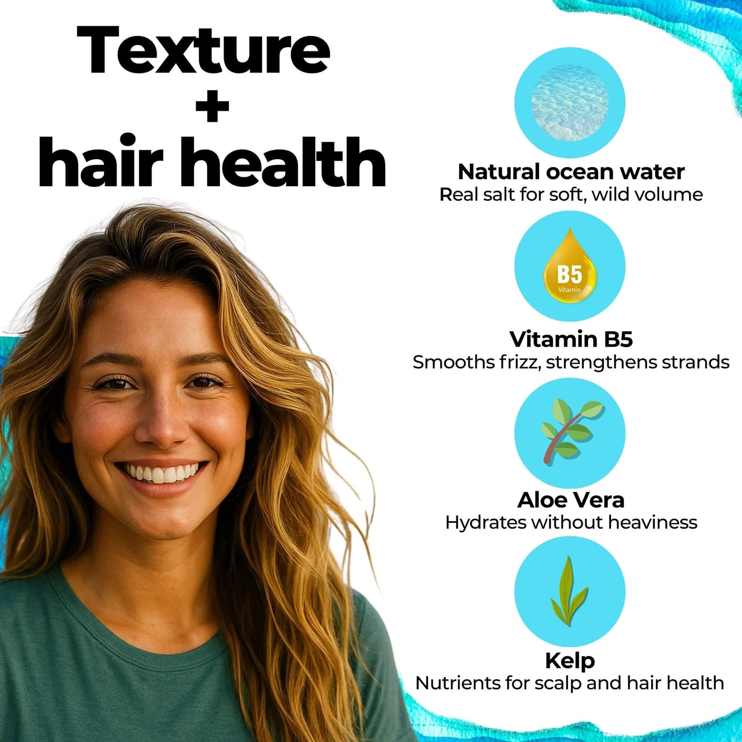 Brined Sea Salt Spray for Hair Men & Women | Real Ocean Water Texturizing Spray | Beach Hair, Waves, Volume & Matte Finish | Aloe, Kelp & Vitamin B5 | Sulfate-Free, Paraben-Free | 4oz