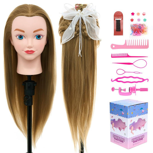 Mannequin Head for Kids - Doll Head for Hair Styling for Kids, Cosmetology Manikin Practice Training Head for Braiding Hairdressing for Girls #27