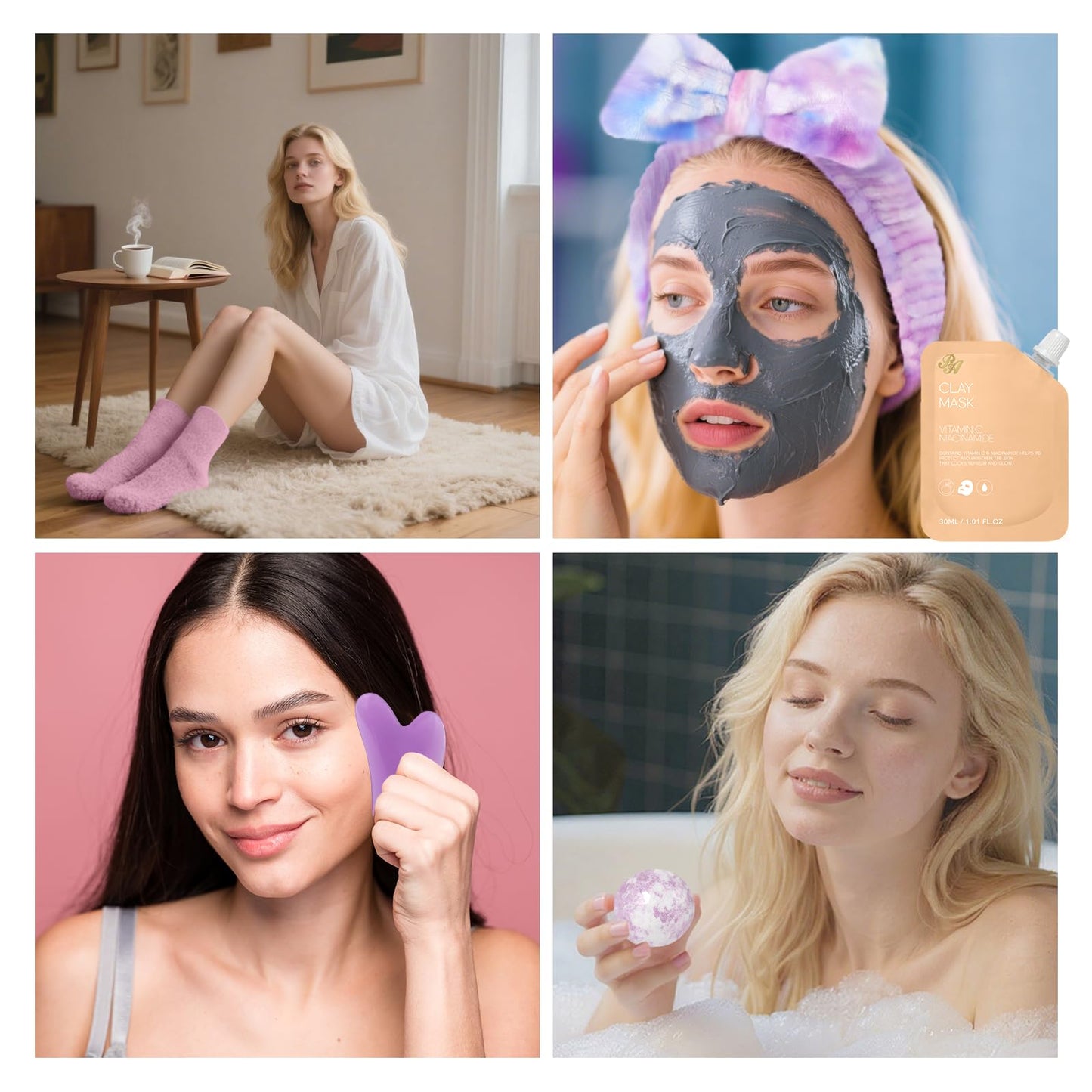 55 Pcs Mothers Day Gift for Mom, Face Sheet Masks Gift Basket Set for Women, Hydrating Skin Care Kit, Home Spa Kit Gift, Face Serum, Gel Eye Mask, Christmas, Birthday, Anniversary, Wife, Mom