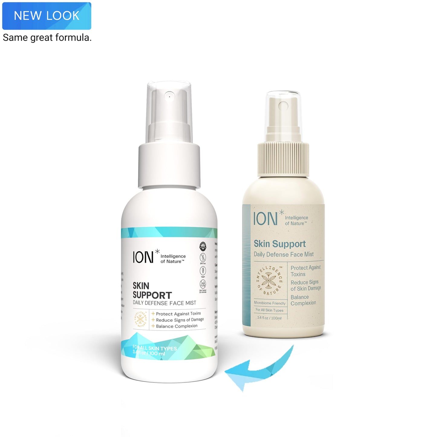 ION* Intelligence of Nature Skin Support Face Mist Hydrating Spray - Refreshing Facial Mist Spray for Daily Use, Travel Size, Vegan Friendly Formula for Women & Men - 3.4 fl oz (Pack of 1)