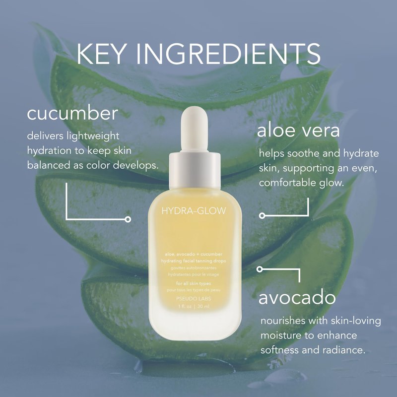 Hydra–Glow Self-Tanning Facial Drops — Buildable, Healthy, Natural Glow | Mix-In Face Drops for Radiant, Streak-Free Color | Hydrating, Breathable, Customizable Tan