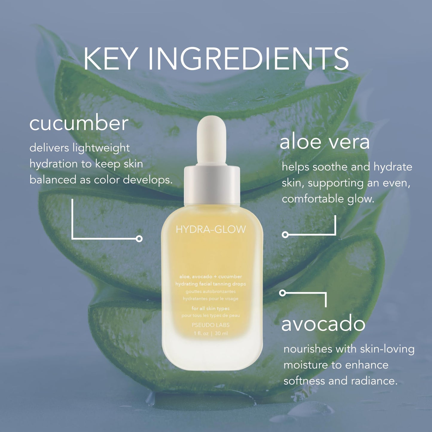 Hydra–Glow Self-Tanning Facial Drops — Buildable, Healthy, Natural Glow | Mix-In Face Drops for Radiant, Streak-Free Color | Hydrating, Breathable, Customizable Tan