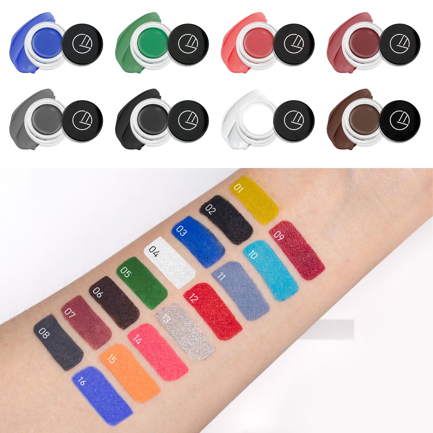 GOOD MOTHER Eyeliner Gel Set,Long Lasting Waterproof With 5.51 IN Long Eyeliner Brush,High-Intensity Pigments Smudge-Proof Eye Liner Makeup Creamy Gel 5G-Klein Blue