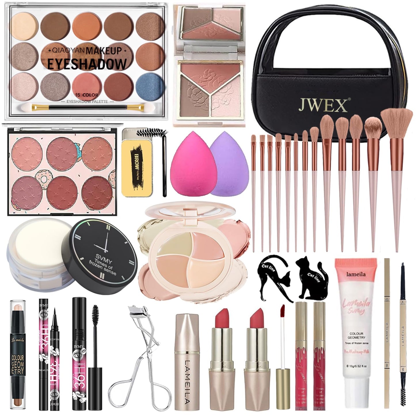 Makeup Advent Calendar 2025, Makeup Kits Mystery Boxes For Christmas Tree Decors, 12 Days Christmas Advent Calendars Gifts for Girls, Xmas Gift Makeup Set For Teens Girls Includ Eyeshadows Lipstick
