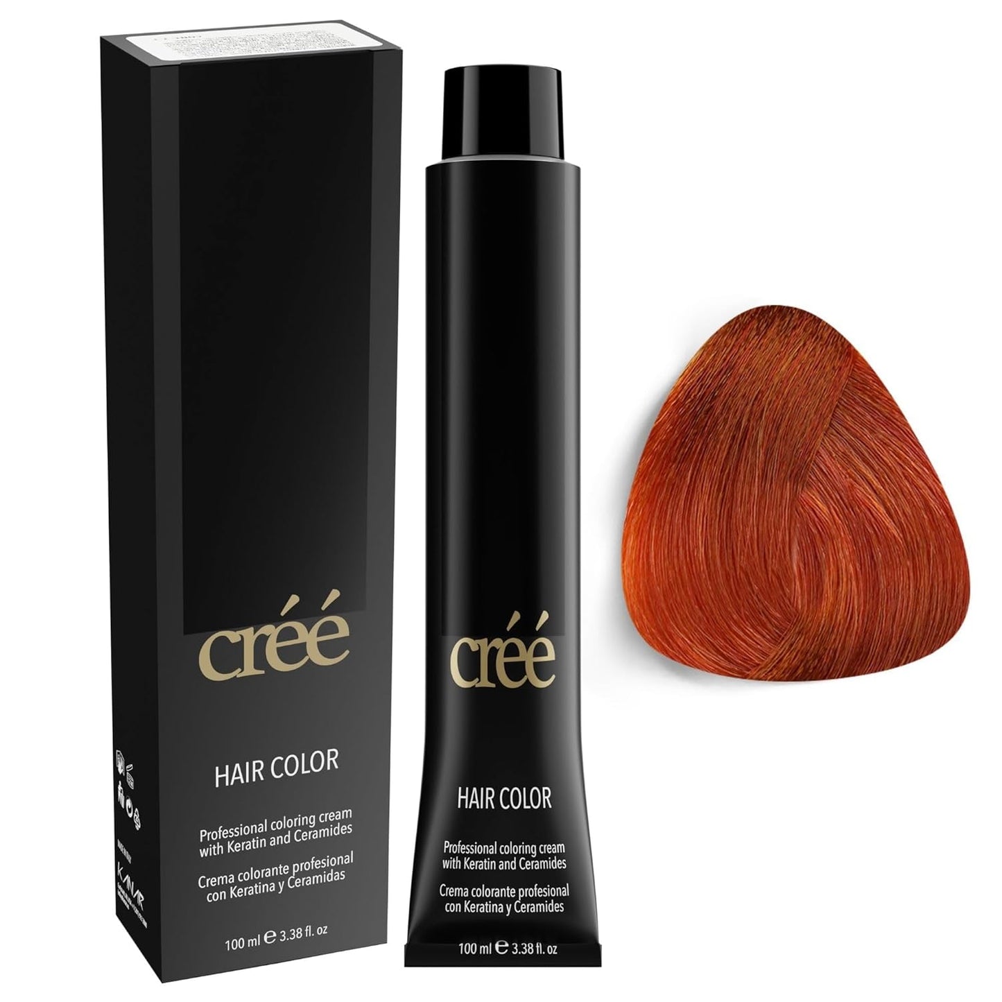 Cree Professional Hair Color - Intense Copper Blond | Long-Lasting Gray Coverage, 100ml (3.4 fl. oz.)