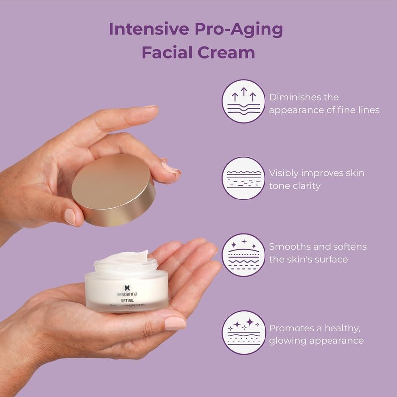 Sesderma RETISIL Pro-Aging Cream - Intensive Anti-Wrinkle Formula for Silky Smooth Skin | 1.7 fl oz
