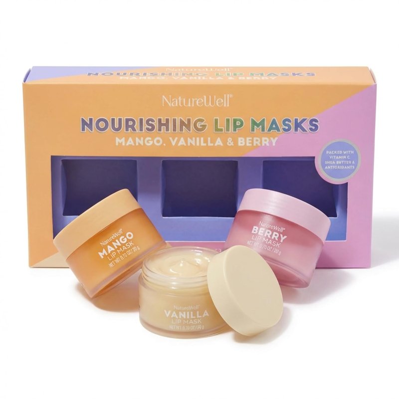 Hydrating Lip Masks Variety Pack - Mango, Vanilla & Berry Scents | Non-Greasy, Softening 0.70 oz (3 Pack)