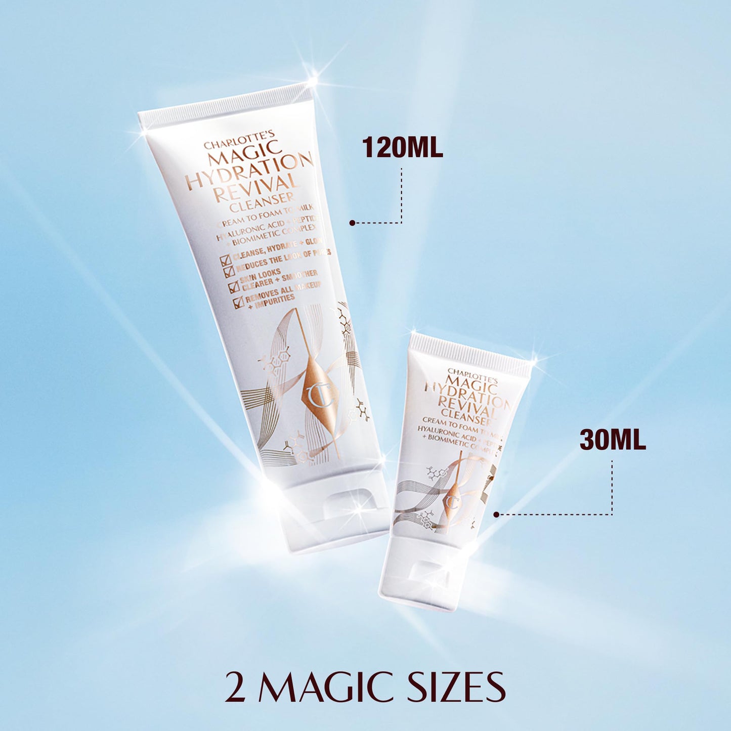 Charlotte Tilbury Magic Hydration Revival Facial Cleanser - Gentle, Foaming Face Wash to Hydrate, Revive & Prime Skin - Helps Reduce the Appearance of Pores While Removing Makeup & Impurities