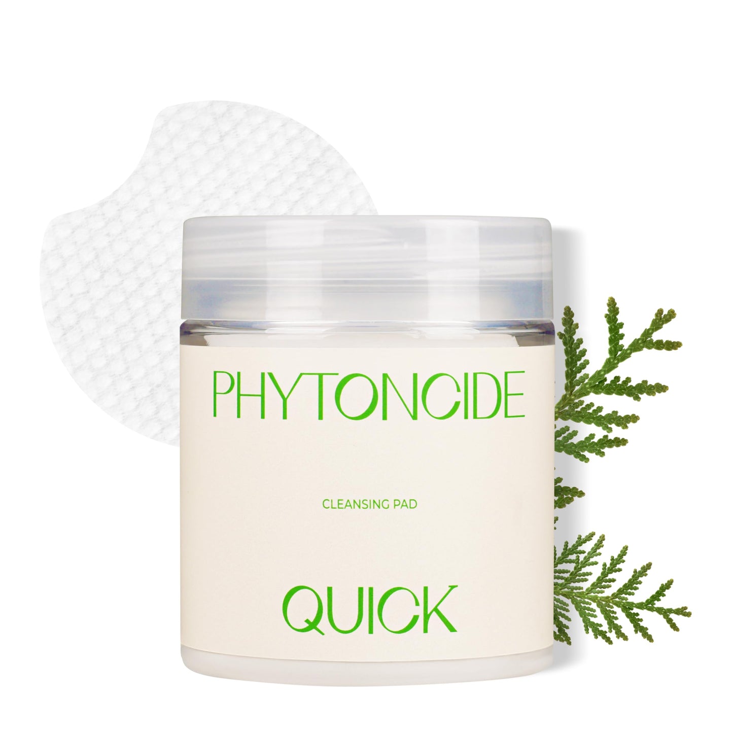 KLAVUU PHYTONCIDE QUICK CLEANSING PAD – Gentle Makeup Remover, Deep Pore Care, Soothing & Moisturizing Formula, Hypoallergenic, Ideal for Sensitive Skin - 100 Count