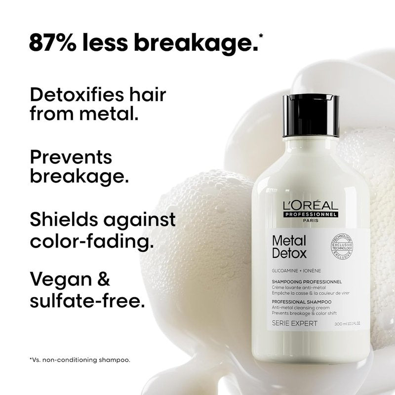 L'Oréal Professionnel Paris Metal Detox Shampoo - Sulfate-Free Anti-Breakage Formula for Color-Treated Hair | 300ml