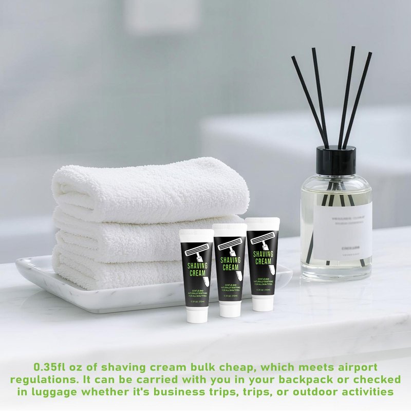 10ml/0.35fl oz Shaving Cream Bulk Travel,Disposable Shaving Cream in Bulk Travel Shave Cream for Homeless Hotel（pack of 150)