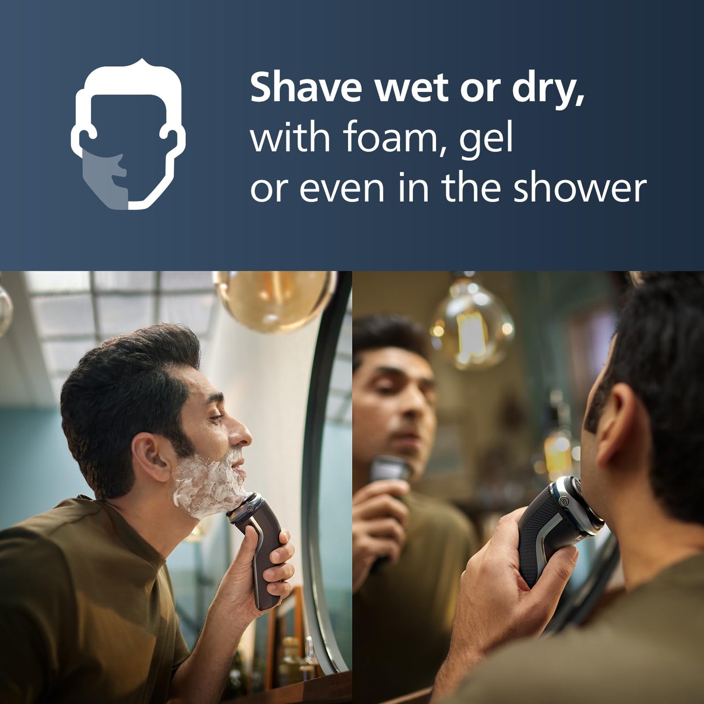 Philips Norelco Shaver, Rechargeable Wet & Dry Electric Shaver with Pop-Up Trimmer and Storage Pouch