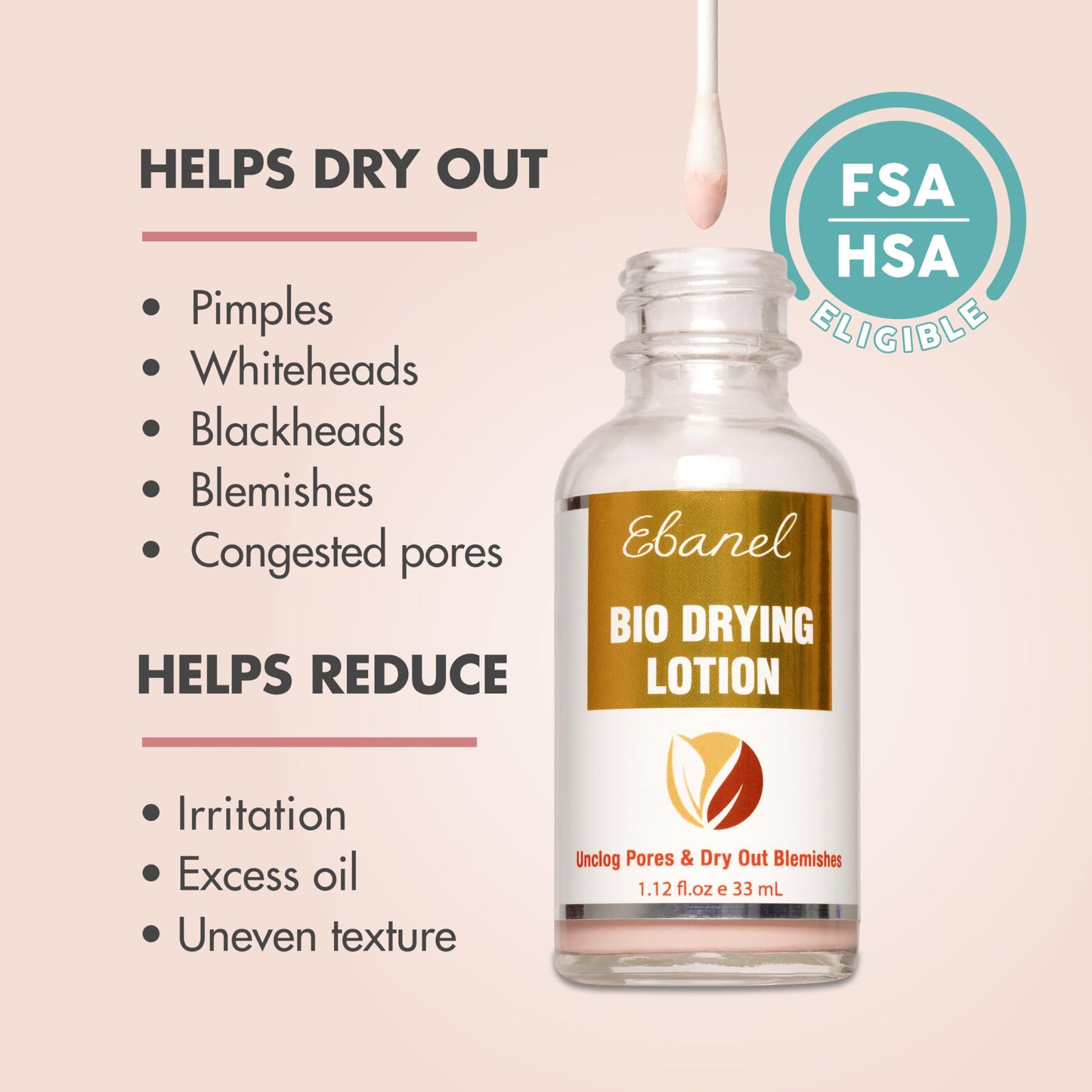 Ebanel Bio Drying Lotion Blemish Spot Solution for Face & Body