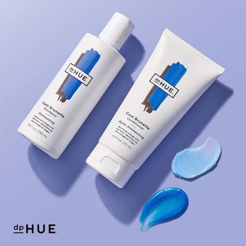 Cool Brunette Shampoo - Blue Pigments Neutralize Orange & Red Tones | 8.5 oz - Color Safe & Sulfate Free