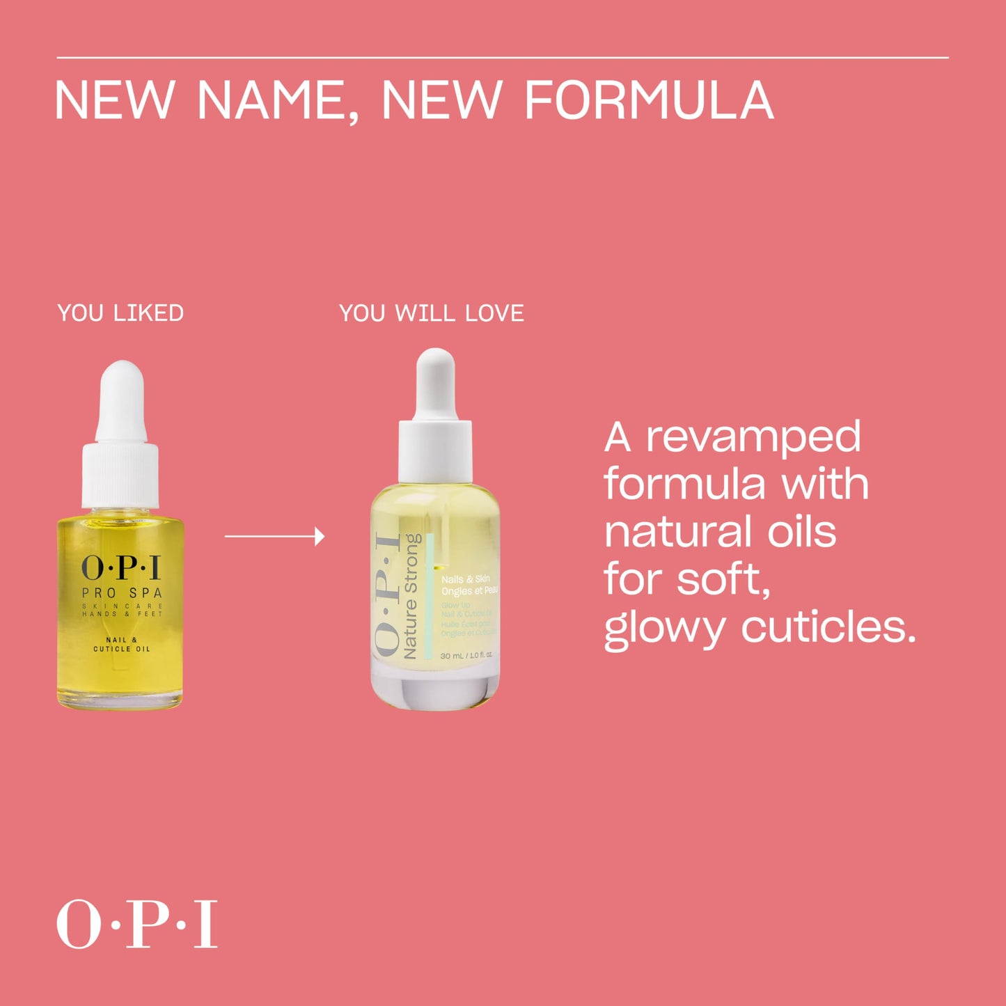 OPI Nature Strong Nails & Skin - Glow Up Nail & Cuticle Oil with Dropper | Lightweight, Nourishing Natural Oil Blend Moisturizes Dry Cuticles | Enriched with Vitamin E | 1.0 Fl Oz | 30 mL