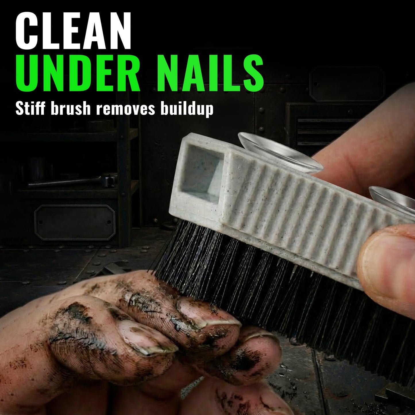 Grip Clean Heavy-Duty Hand Cleaner for Mechanics with Nail Brush - Moisturizing Coconut Oil Hand Cleaner Liquid Hand Soap with Stiff Bristle Nail Brush, Lime Scent - 32 Fl Oz Pump Top + Brush